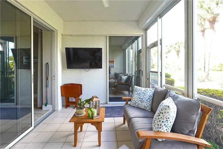 west lanai with slider to primary suite