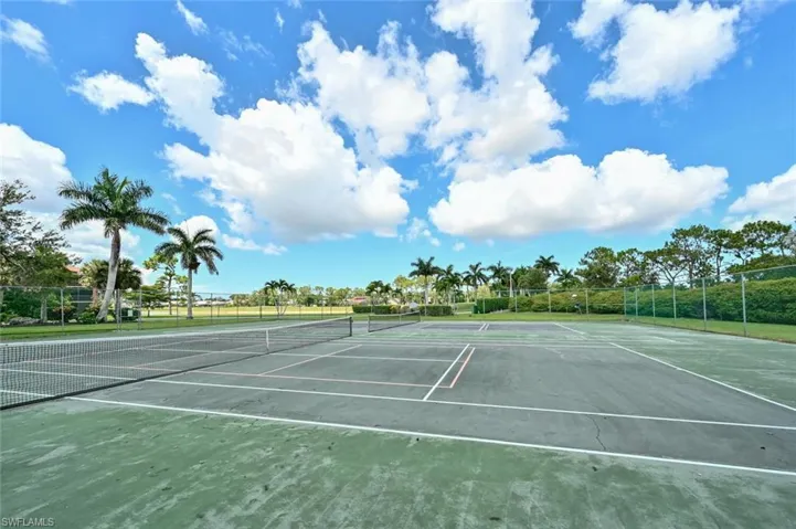 View of tennis court