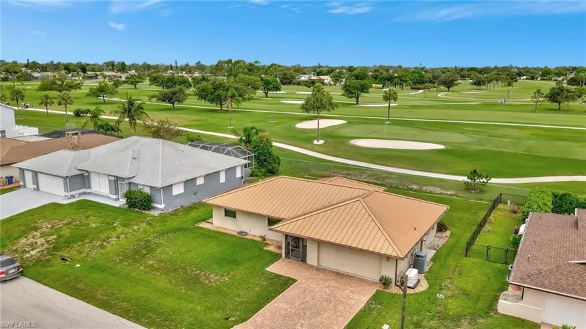 Aerial view of a golf club