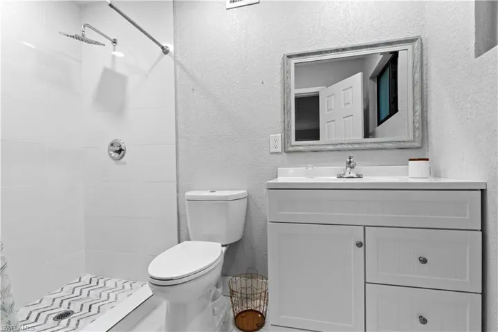 Primary bathroom with walk-in shower