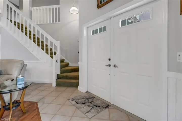 View of tiled foyer entrance