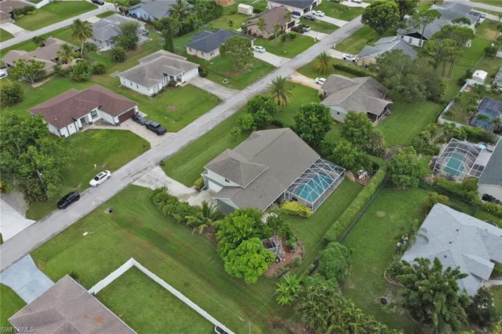 Birds eye view of property