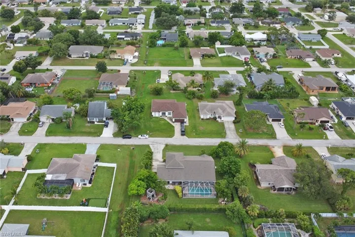 Birds eye view of property