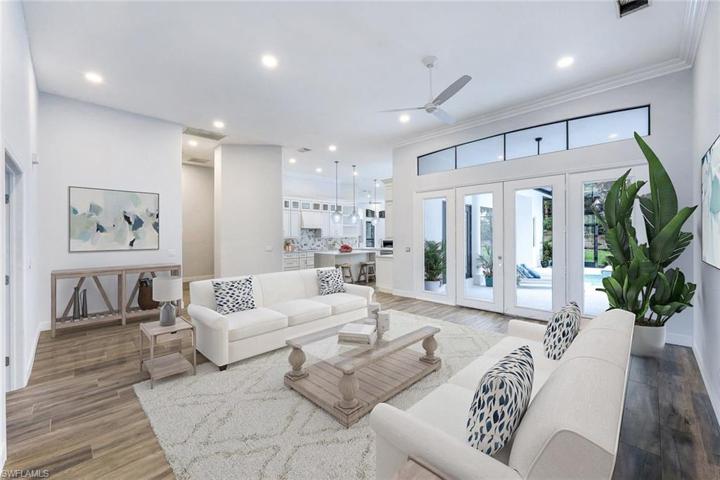 Virtually staged furnishings