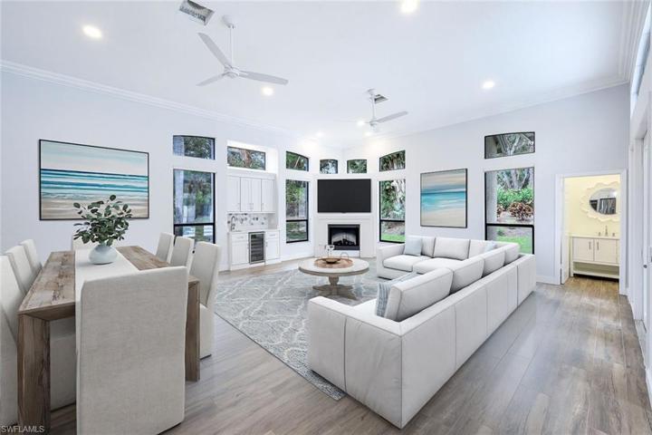 Virtually staged furnishings