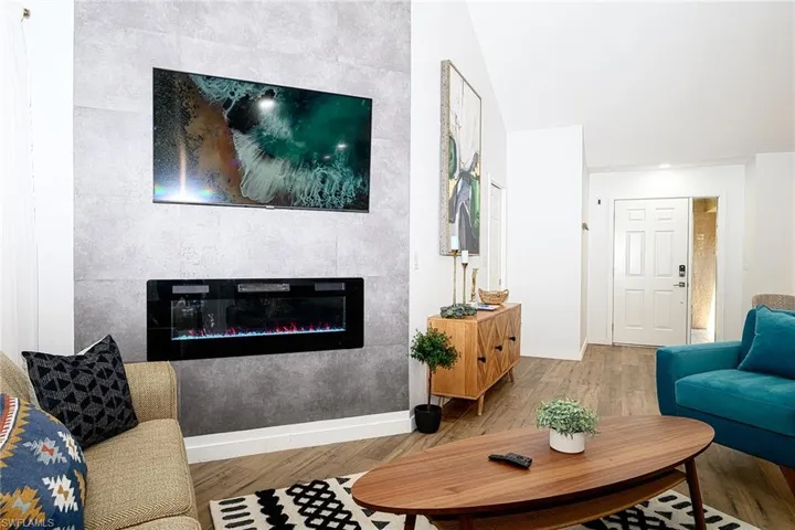 fireplace, huge tv great sq footage