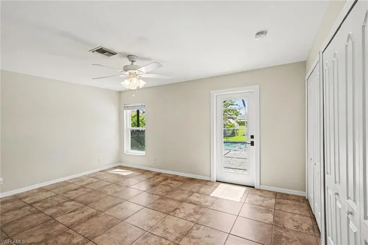 French door access to pool