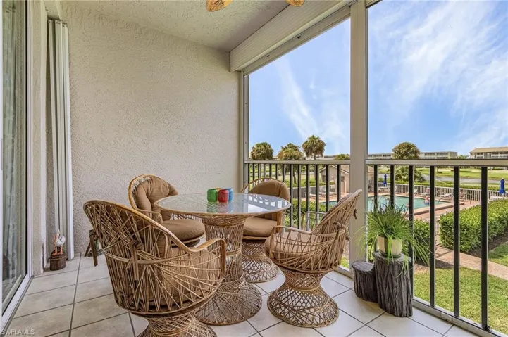 Fabulous vistas from your private lanai overlooking the pool and golf course.