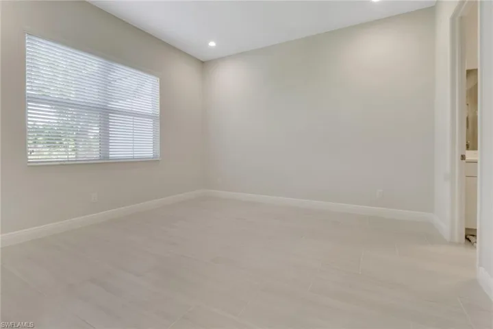 The master bedroom spacious with a large closet.