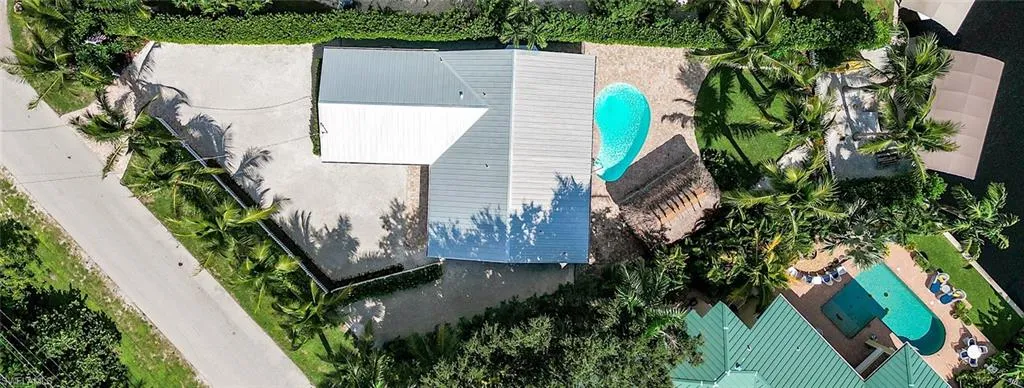 Aerial view of the property