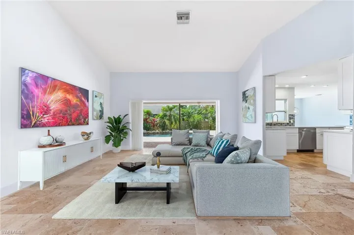 Virtually staged living room.