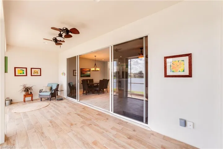 Spacious Covered Lanai with view into Dining Area