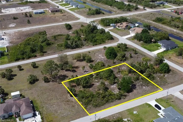 Aerial view with a residential view