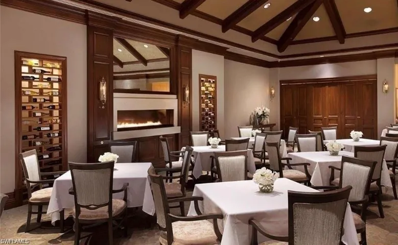 Formal dining room area at the Players Club.