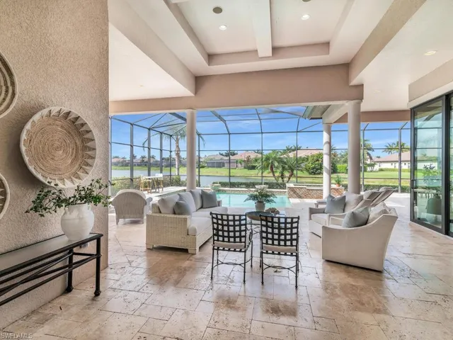 Sitting area on lanai near living room.