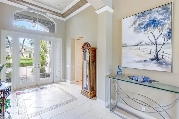 Welcoming Foyer/Entryway with French doors that provide great lighting