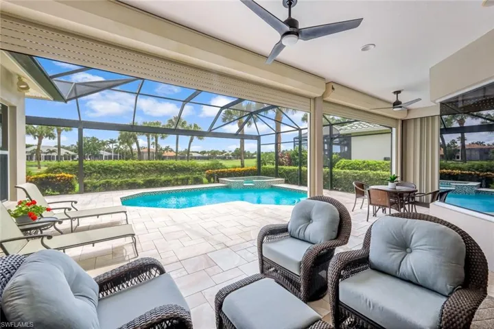 Covered Lanai Fully enclosed with Electric Hurricane Shutters