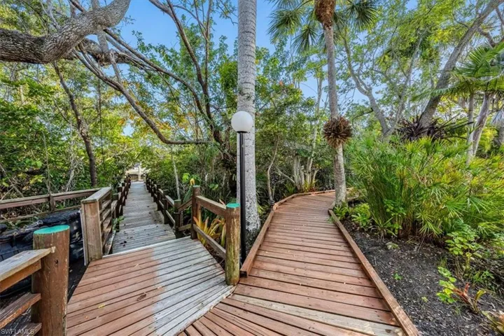 Boardwalks to the boat docks