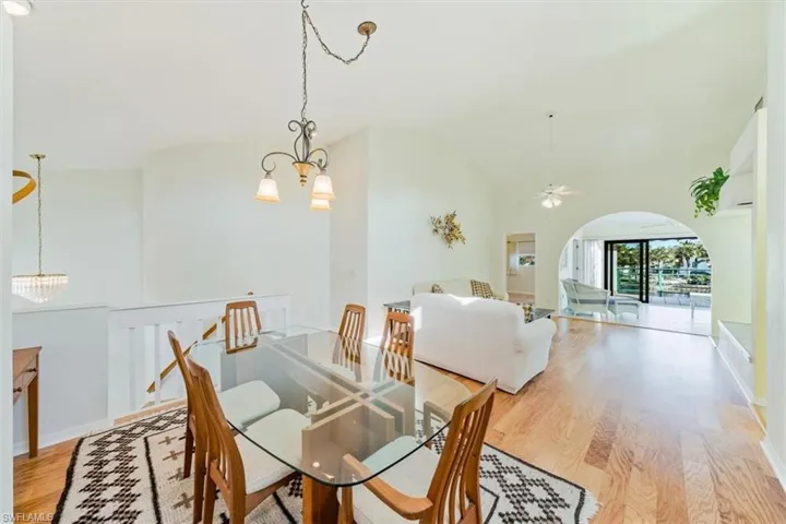 Dining and living areas