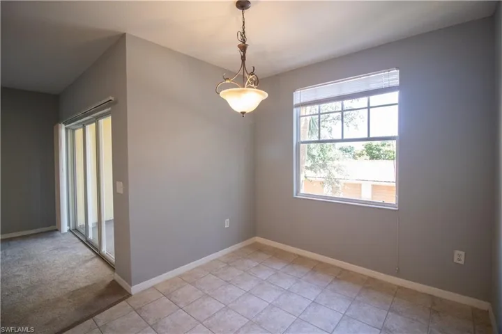 View of tiled spare room