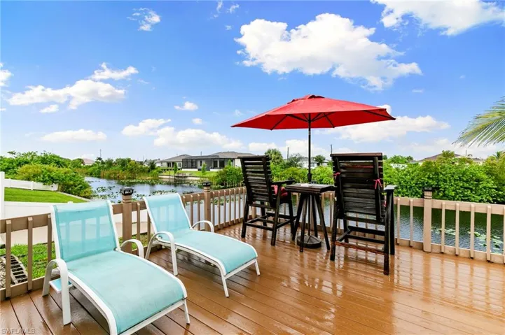 Deck with a water view