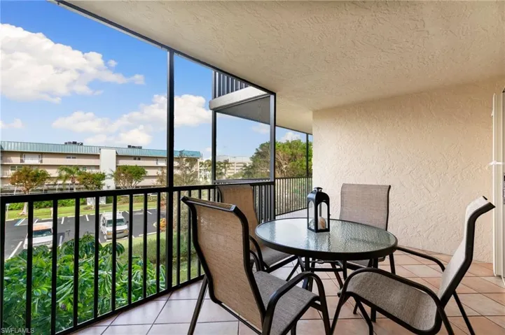Lanai has accordian shutter protection