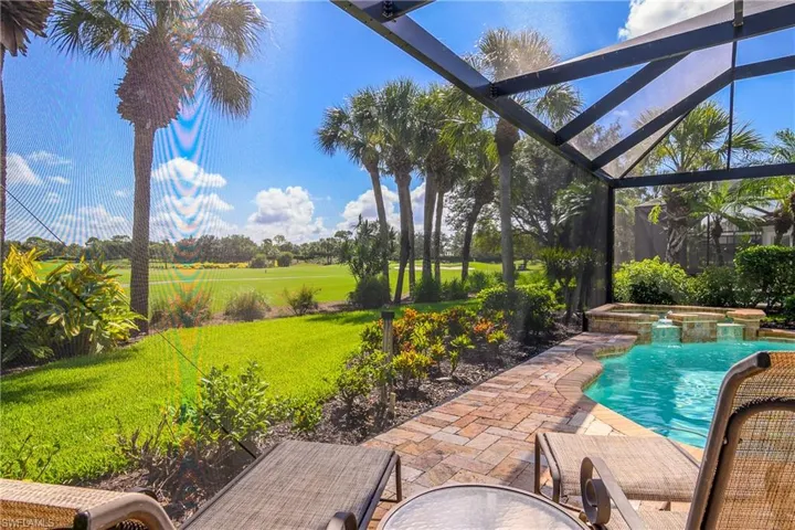 Unobstructed lanai screened view of #6 south course fairway