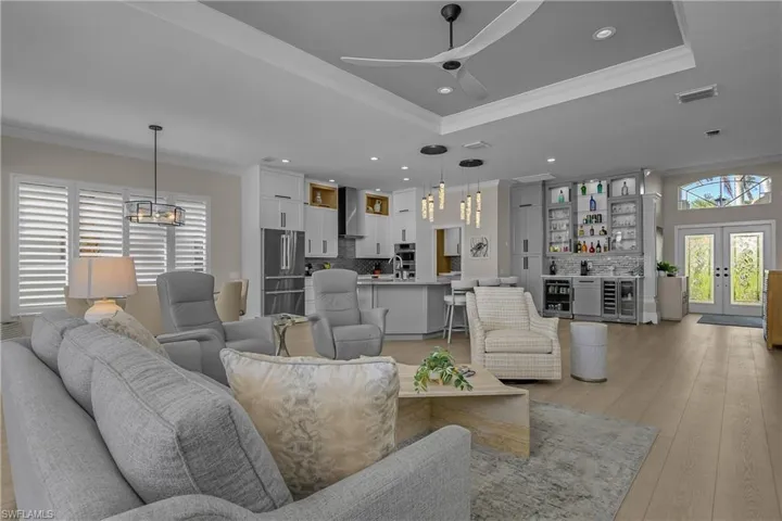 Modern, open and bright...kitchen, dining area and great room flow seamlessly together. Perfect livability. Neutral color palette.