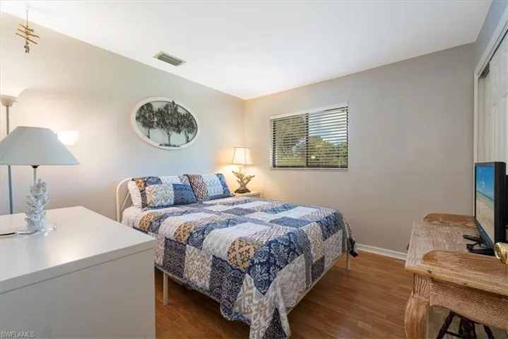 2nd Bedroom with wood laminate floors