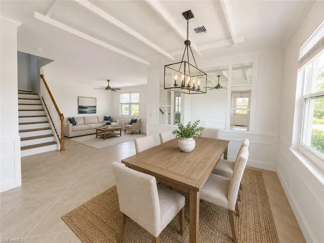 AI Enhanced and StagedSecond Living room with Formal Dining Room