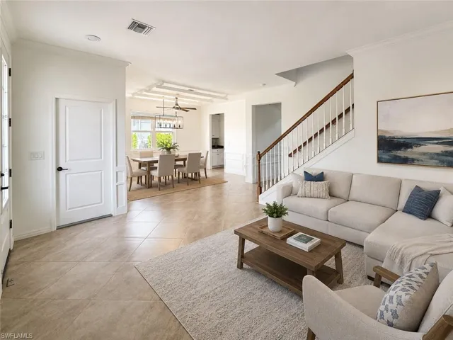 Second Living room with Formal Dining Room AI Enhanced Staging