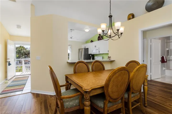Entry Hallway and dining table