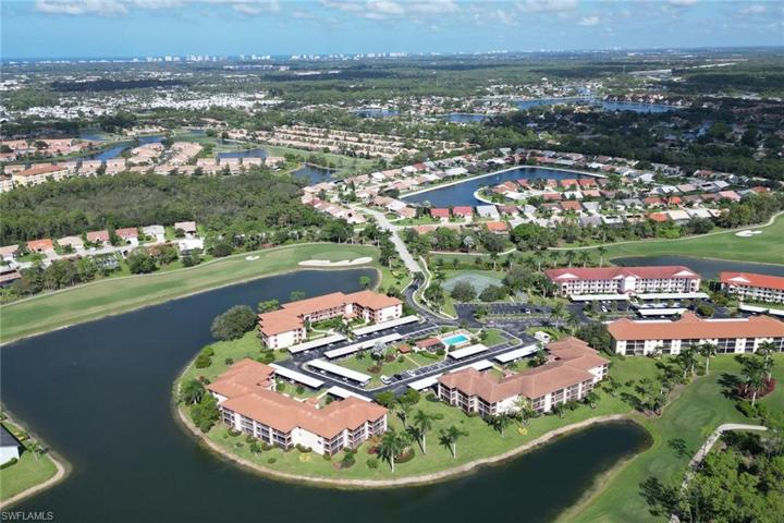 The unit is in the middle building of the 3 in center of photo.