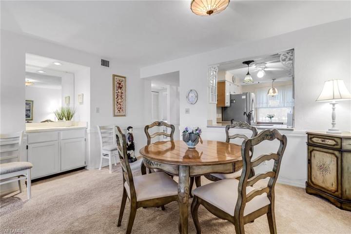 Next to dining area, is a bar area with storage and sink (disconnected but can be reconnected.)