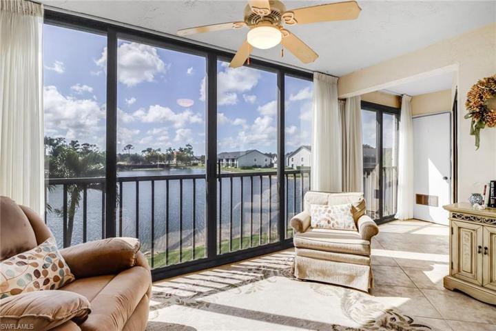 Enclosed lanai with sliders.