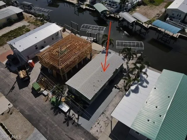 Drone / aerial view of a large body of water