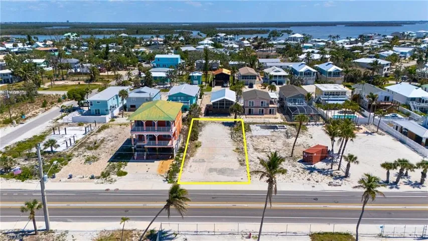 Aerial view with a residential view and a water view - VIRTUALLY EDITED EXTERIOR IMAGE