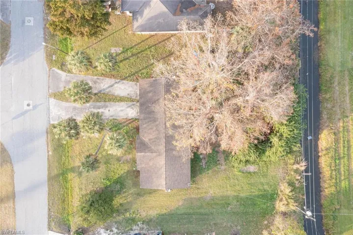 Birds eye view of property