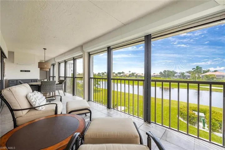 lanai with a water view