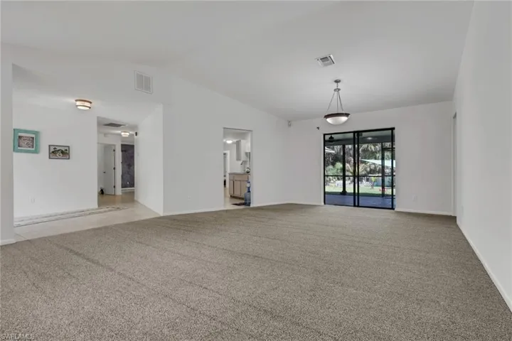 Another view of the front living and dining area.