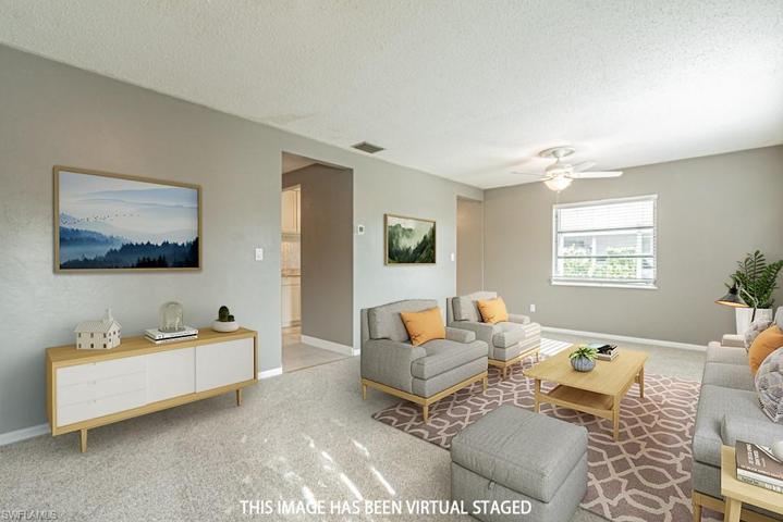 Living Room .  This Image has been virtually staged