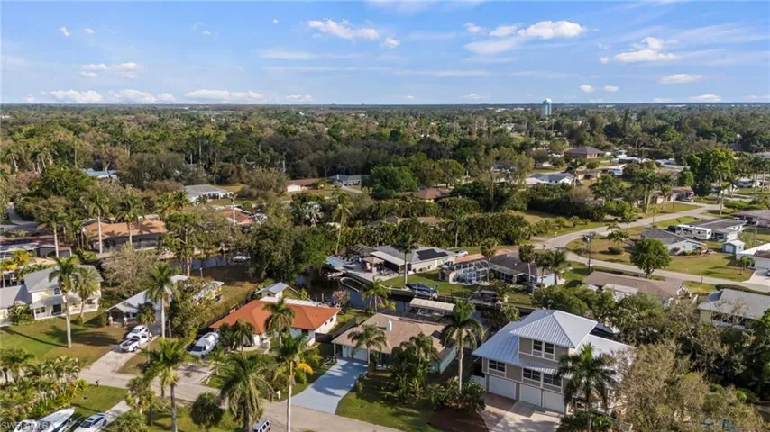 Birds eye view of property