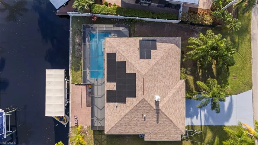 Birds eye view of property