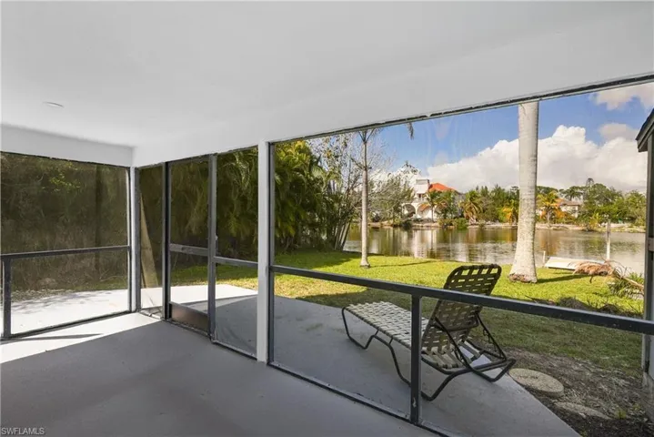 Apartment 1 Unfurnished screened lanai featuring a water view