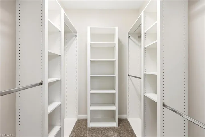 Walk-in closet on second floor