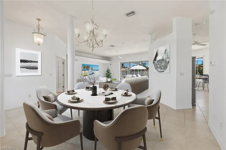 Virtually Staged Dining Room