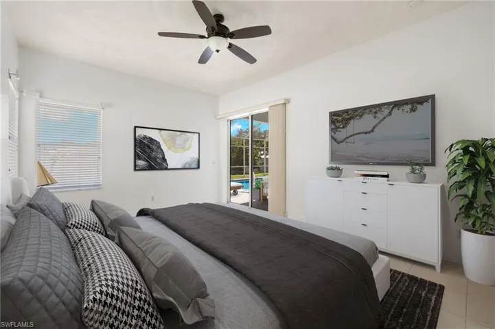 Virtually Staged Primary Bedroom