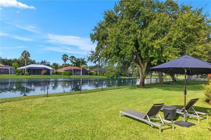 Backyard water view.