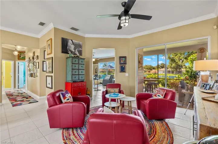 Beautiful lake view sitting room.