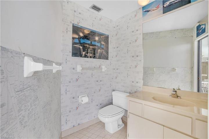 Pool bathroom for easy convenience.